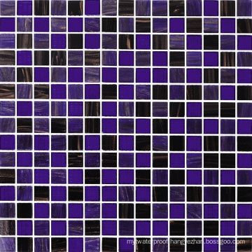 Hot-Melt Modern Tile Glass Interior Floor Strips Purple Mosaic